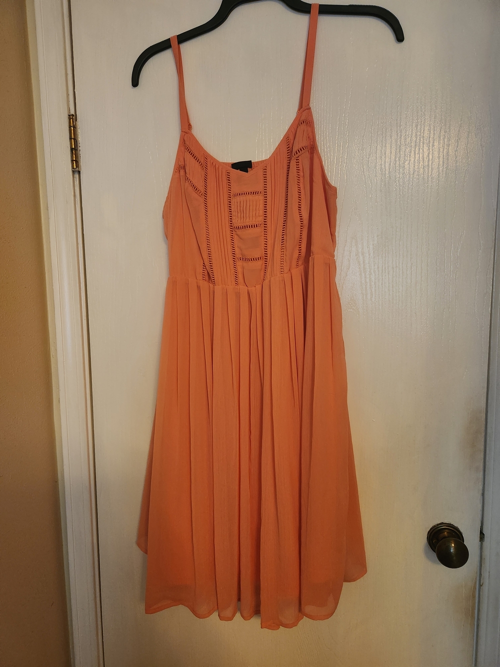 Plus Size Lane Bryant Coral Orange Spaghetti Strap Mini Dress